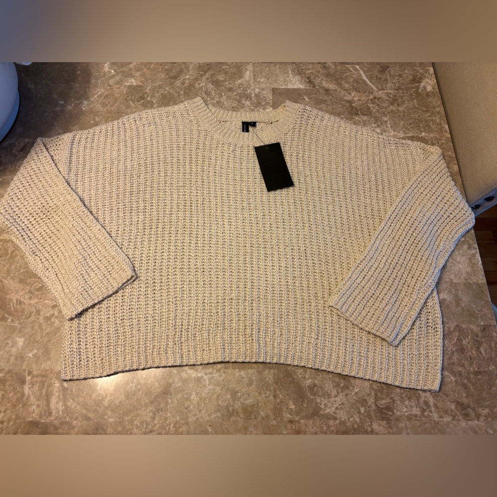Moon & Madison Textured Cream Sweater